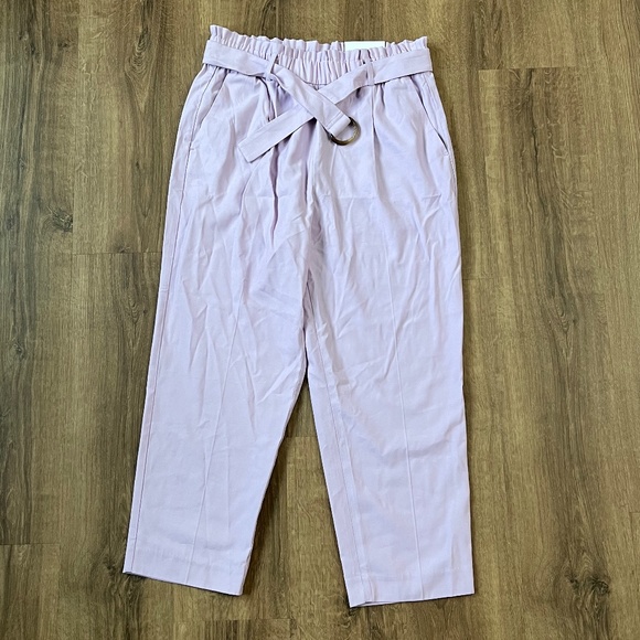 Ann Taylor Pants - NWT Ann Taylor Lilac Paper Bag Ankle Pants with Belt Sz L